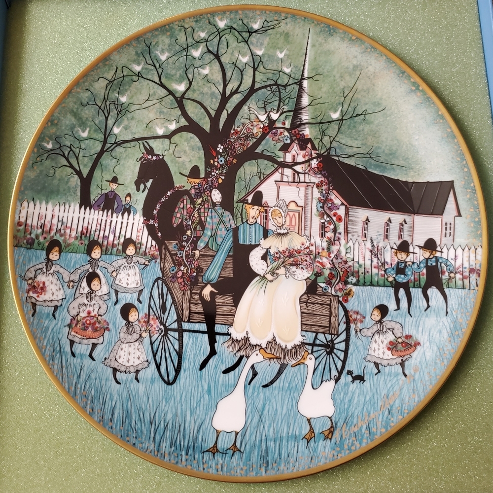 P. Buckley Moss plate "Wedding Joy"